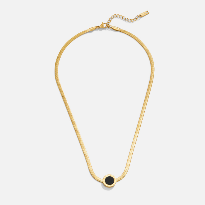 Azalea Black Pendant Necklace