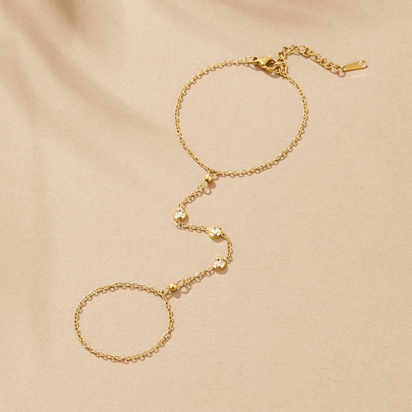 Freya Crystal Hand Chain Bracelet