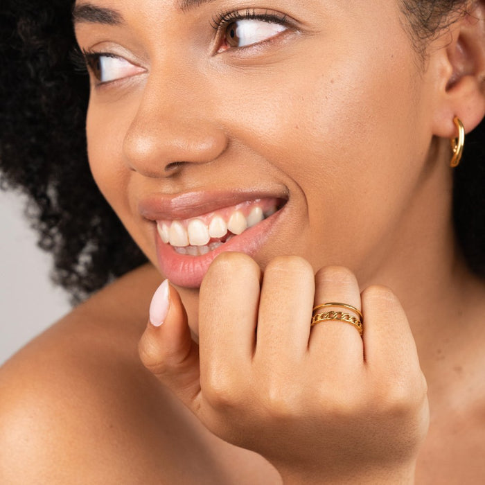 Gold Chain Layered Ring