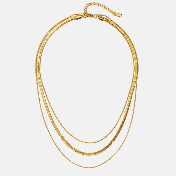 Gold Multi-Layered Chain Necklace