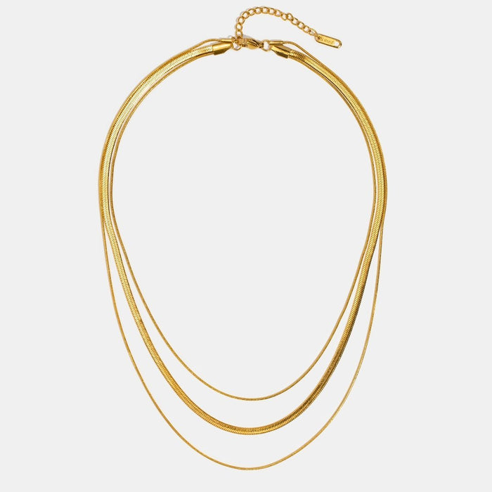 Gold Multi-Layered Chain Necklace