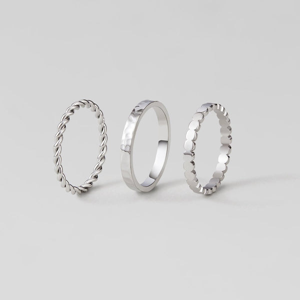 Hella Silver Stacked Ring