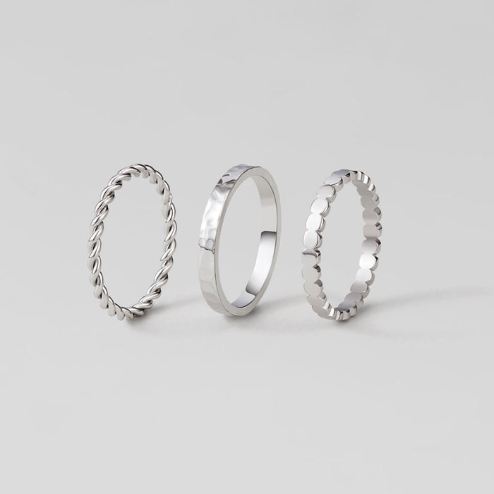 Hella Silver Stacked Ring