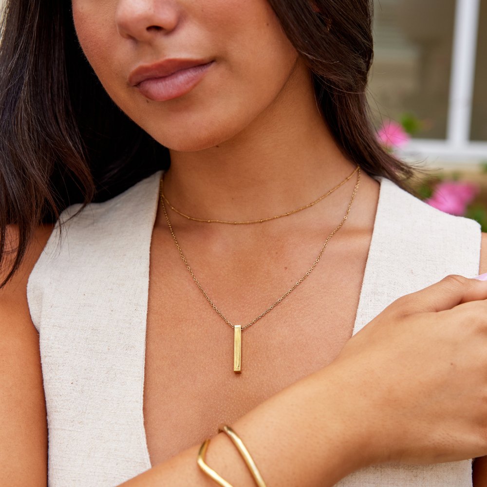 Lala Gold Bar Necklace