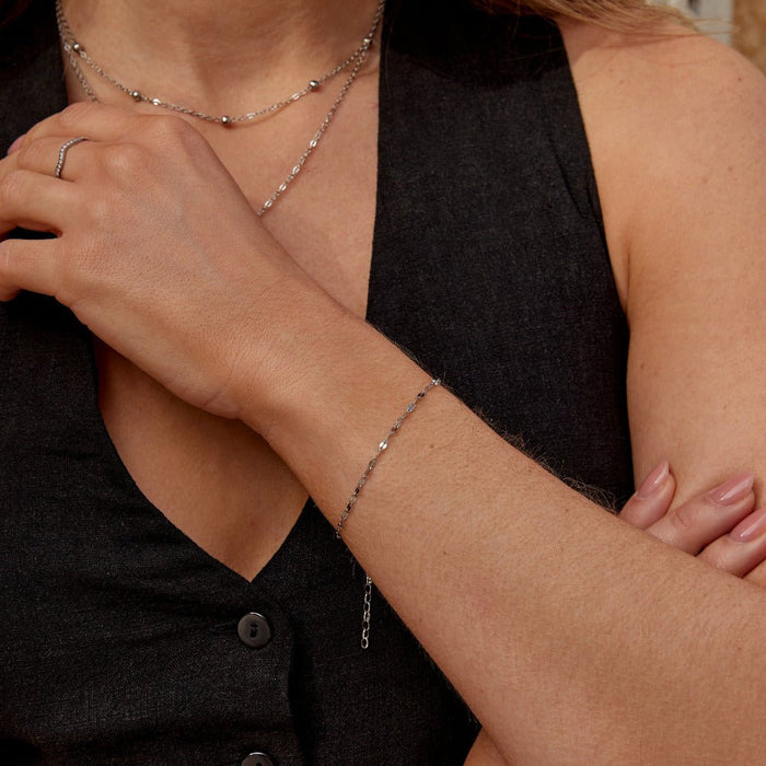 Leila Silver Chain Bracelet