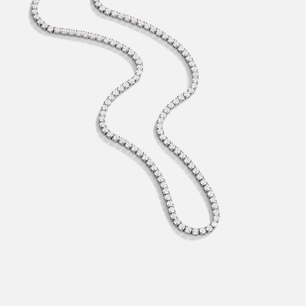 Cordelia Silver Crystal Necklace