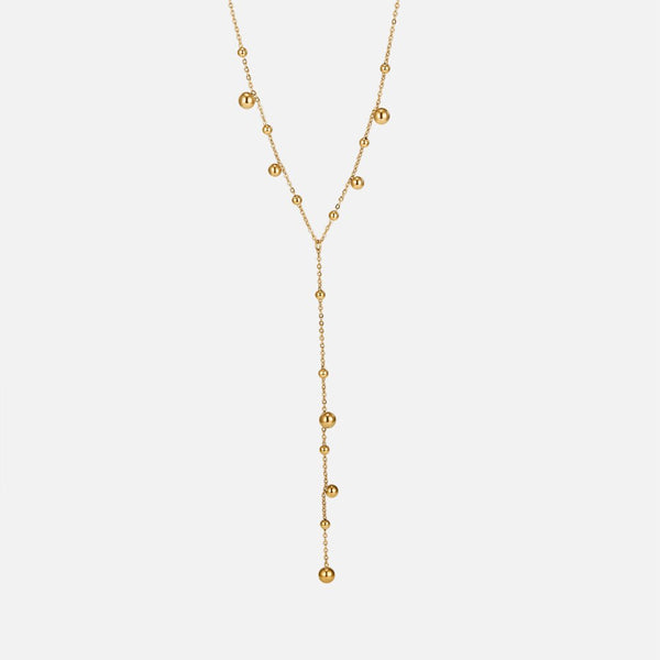 Lovi Gold Beads Tassel Necklace