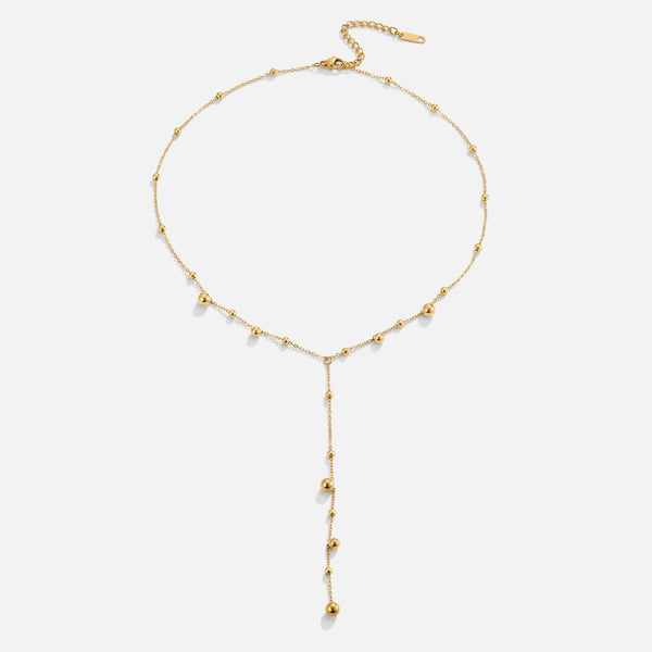 Lovi Gold Beads Tassel Necklace