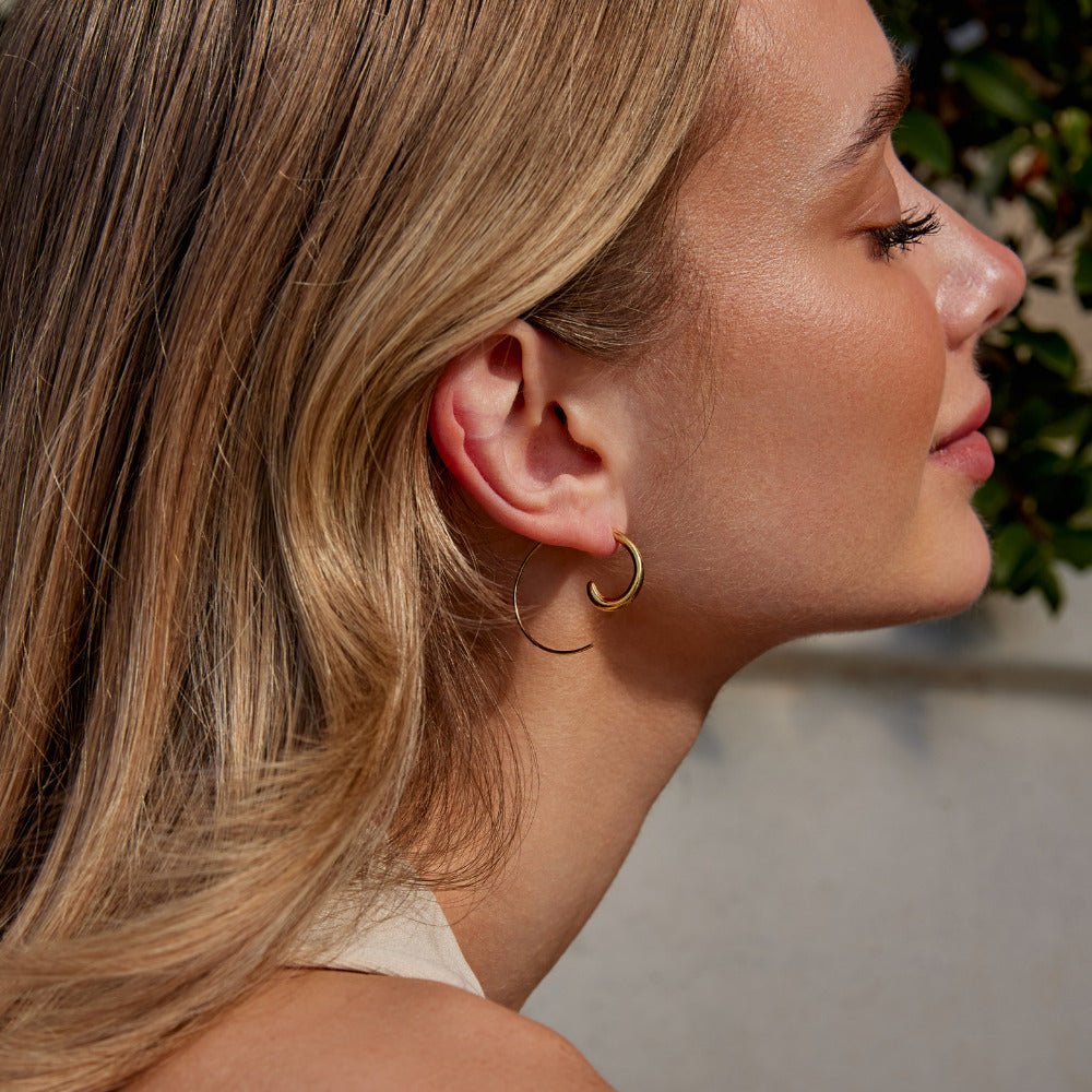 Luca Spiral Hoop Earrings