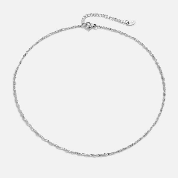 Mila Twist Silver Chain Necklace