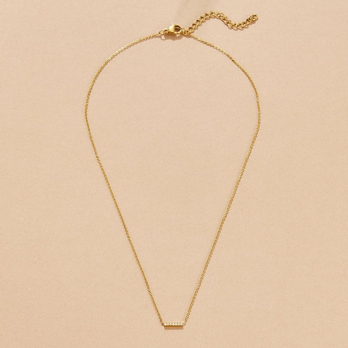 Missy Crystal Bar Pendant Necklace