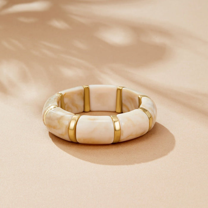 Sabina White Marbled Bracelet