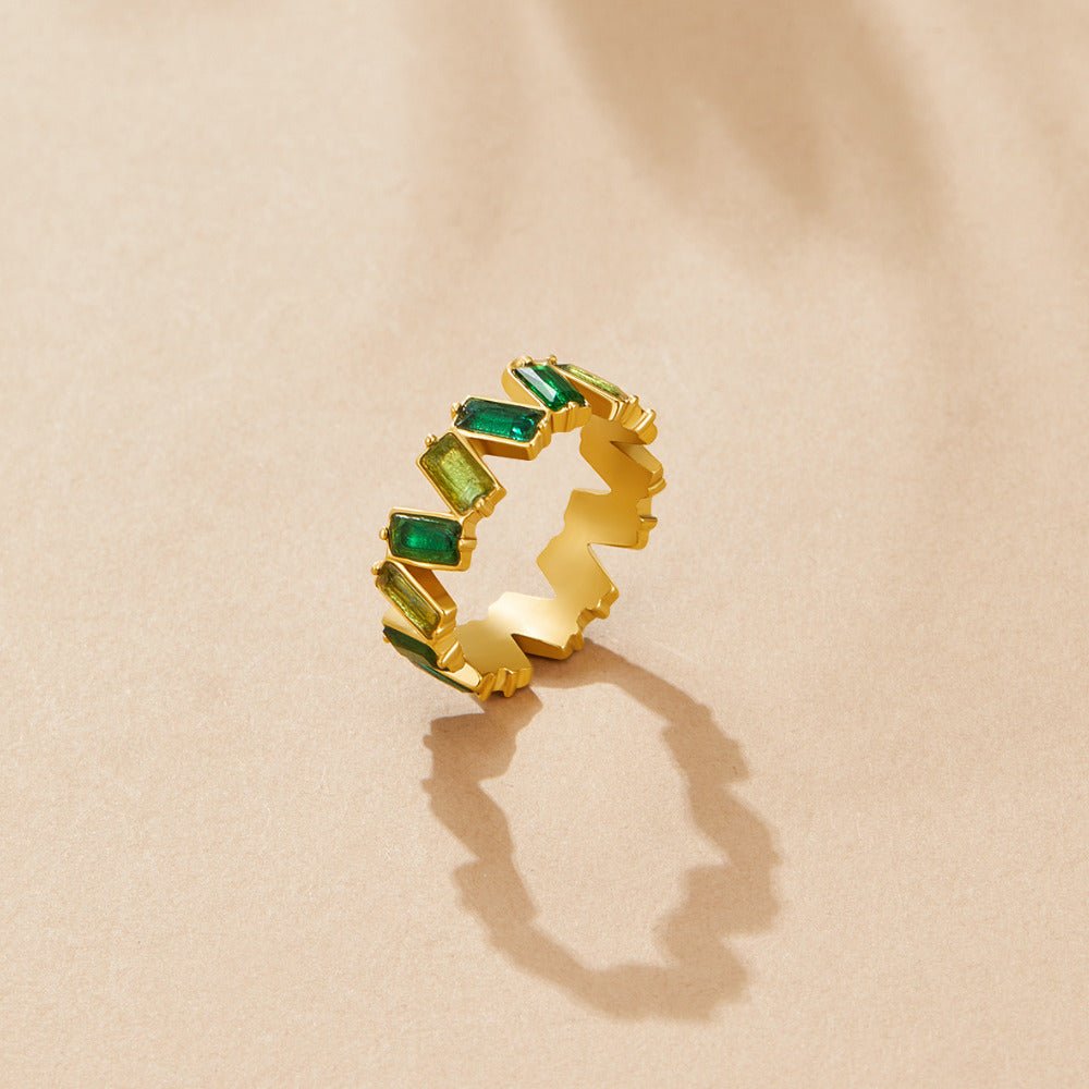 Sapphire Dream' Crystal Baguette Ring