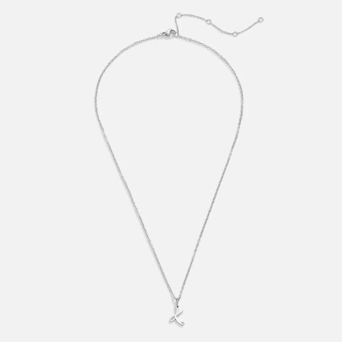 Silver Letter Heart Necklace