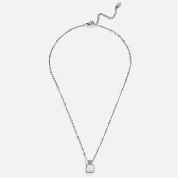 Silver Lucia White Shell Pendant Necklace