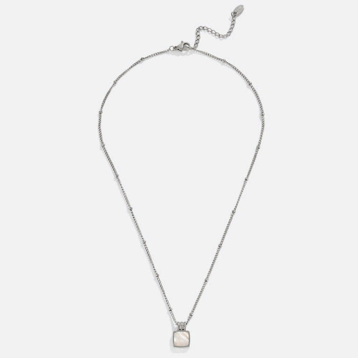 Silver Lucia White Shell Pendant Necklace