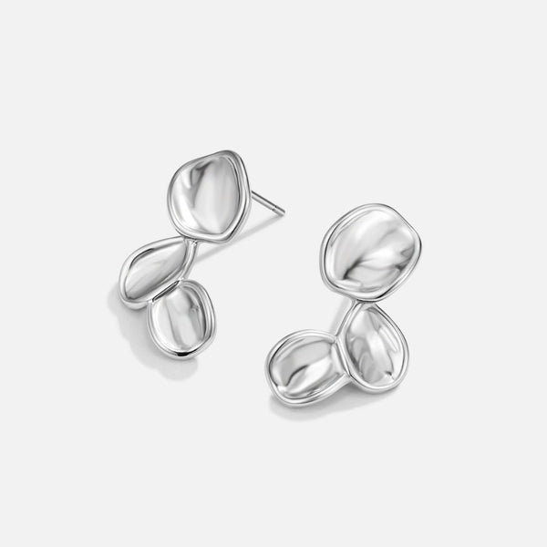 Tori Silver Petal Drop Earrings