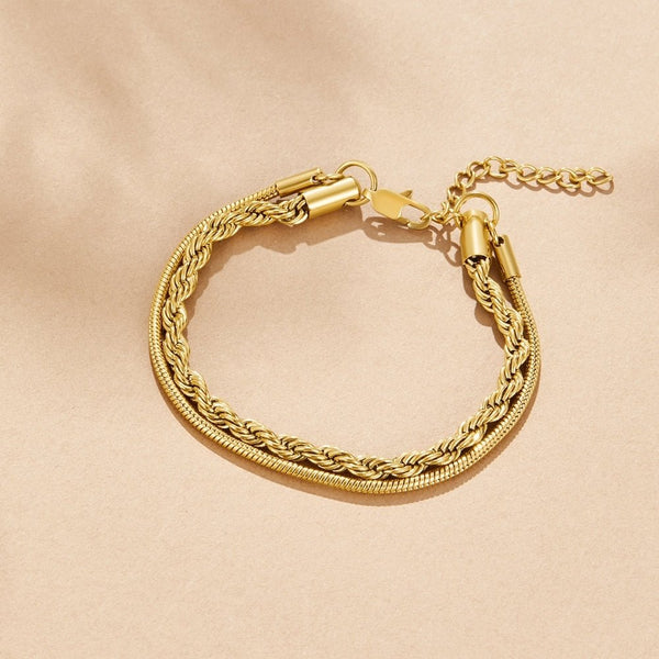 Twisted Leila Layered Bracelet