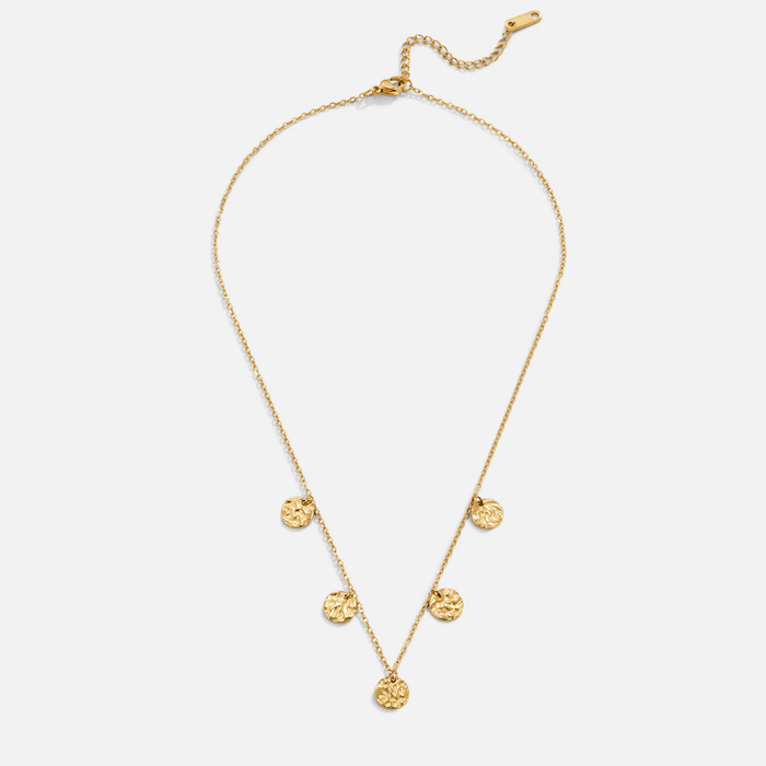 Elodie Hammered Coin  Necklace