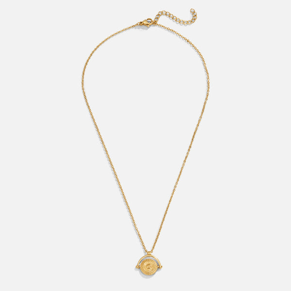 Golden Sun Coin Necklace