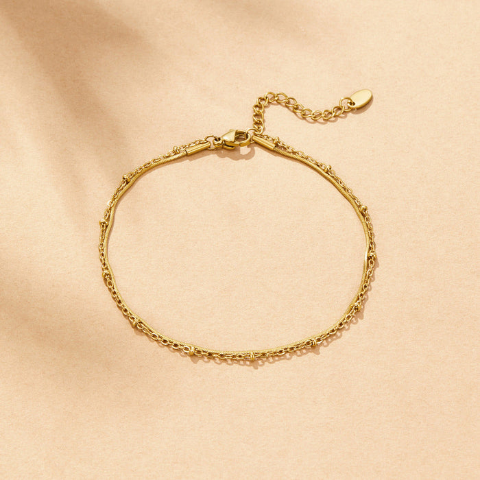 Pia Gold Layered Anklet