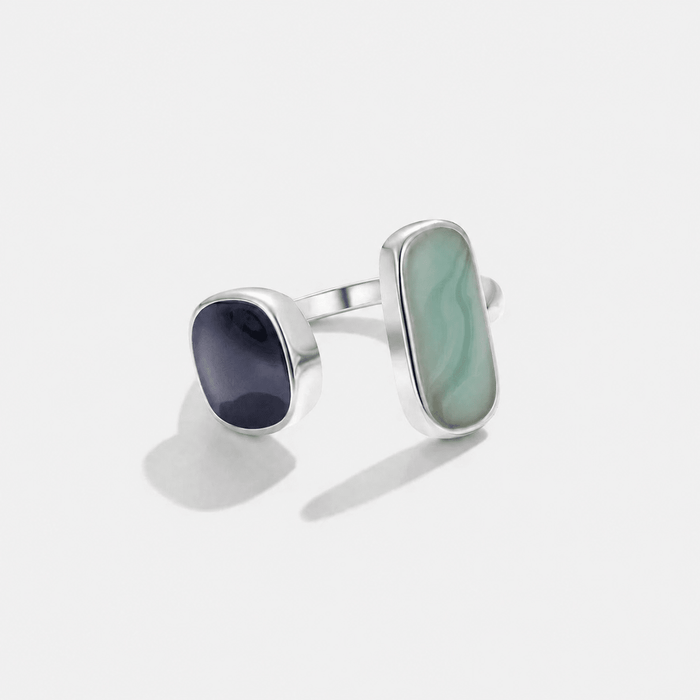 Aquamarine Wrap Silver Ring