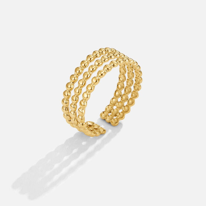Beaded Ohio Gold Ring