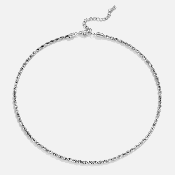 Calla Silver Twisted Chain Necklace