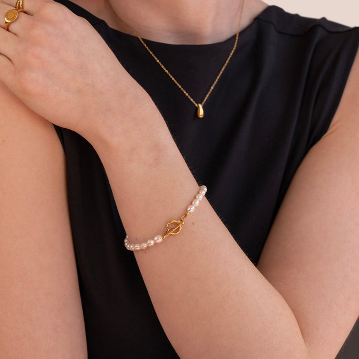 Cara Pearl Link Bracelet