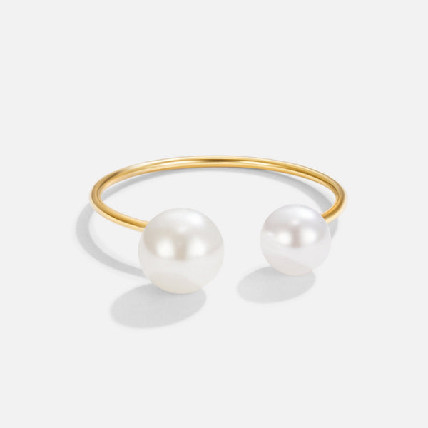 Durya Double Pearl Wrap Ring