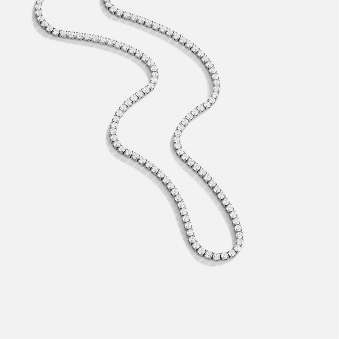 Cordelia Silver Crystal Necklace
