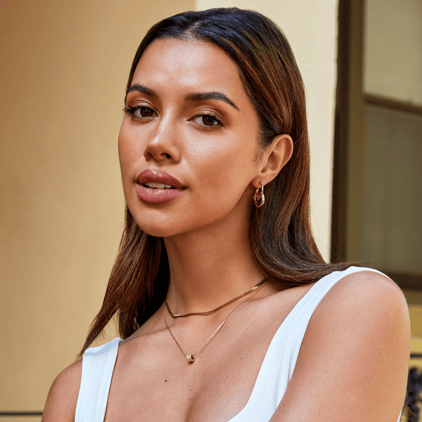 Lira Twisted Heart Hoop Earrings