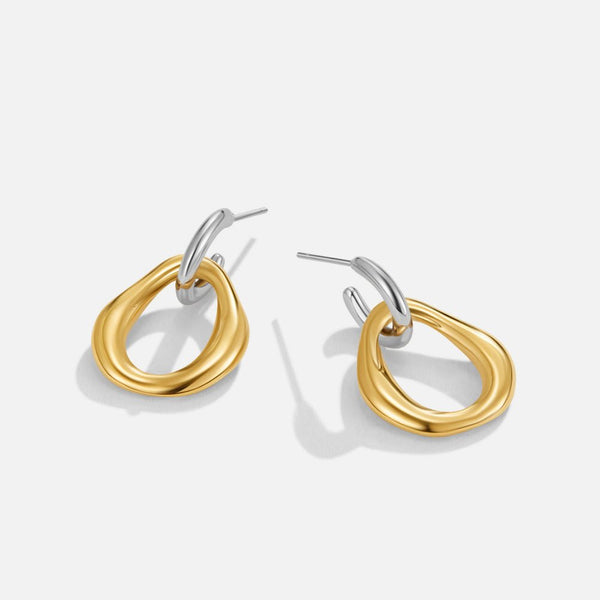 Lola Layered Drop Hoop Earrings