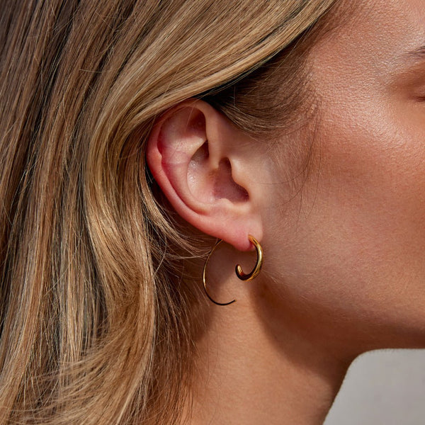 Luca Spiral Hoop Earrings