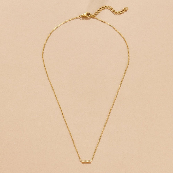 Missy Crystal Bar Pendant Necklace