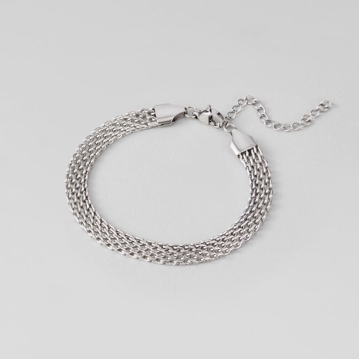 Molly Silver Mesh Chain Bracelet