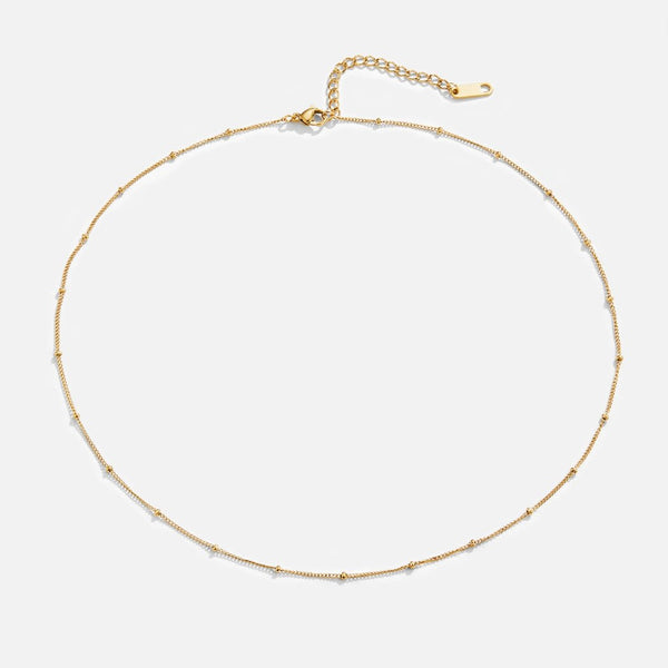 Niyah Bead Gold Chain Necklace
