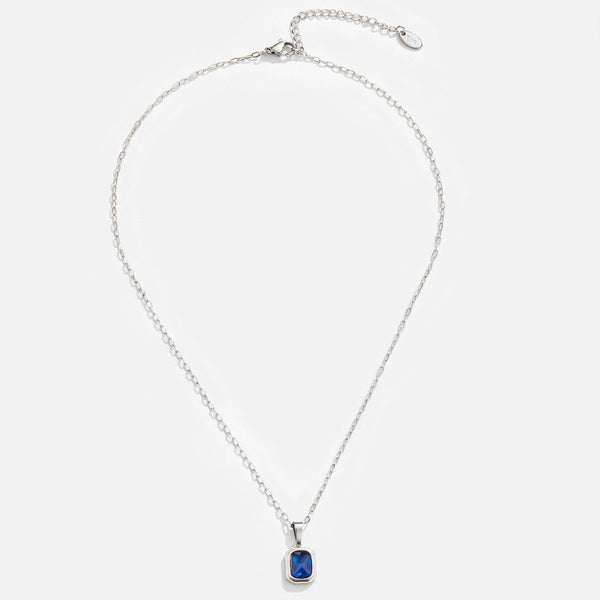 Ocean Blue Pendant Silver Necklace