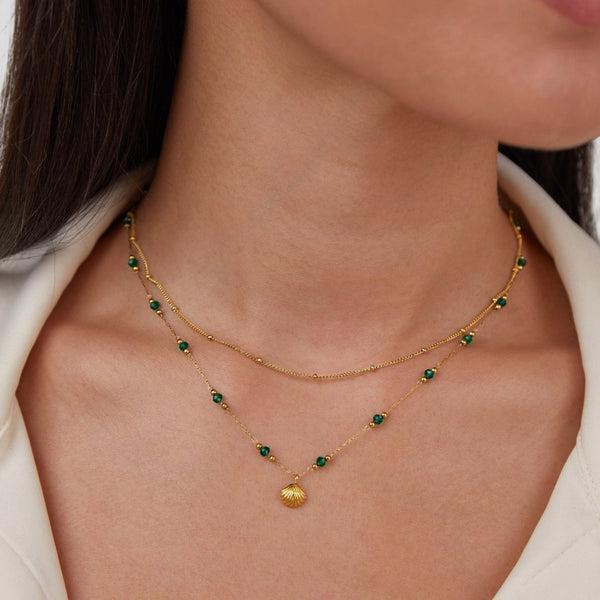 Ocean Lover Shell & Bead Necklace Set
