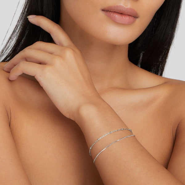 Pia Silver Layered Bracelet
