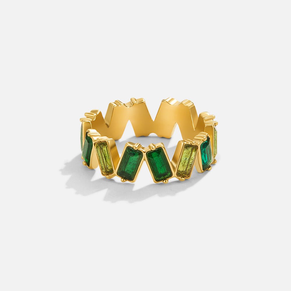 Sapphire Dream' Crystal Baguette Ring
