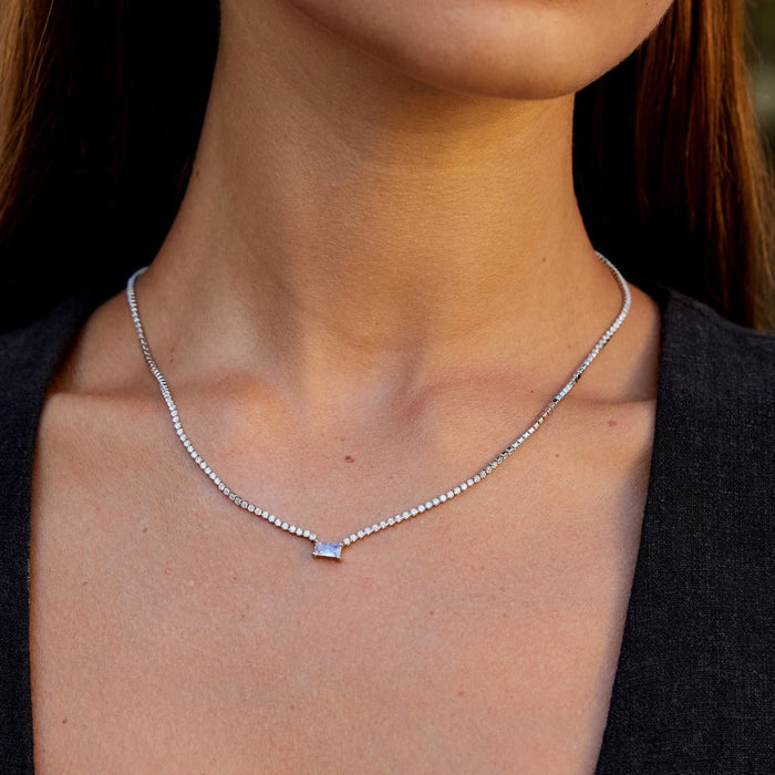 Silver Luxe Crystal Necklace