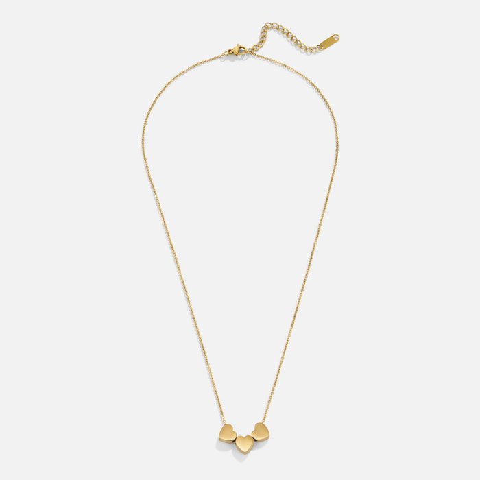 Trio Heart Pendant Necklace