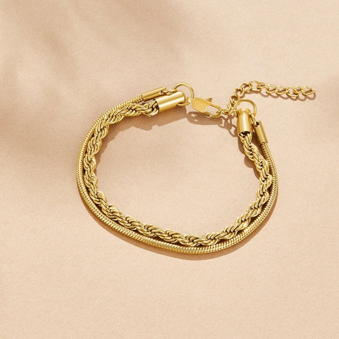Twisted Leila Layered Bracelet